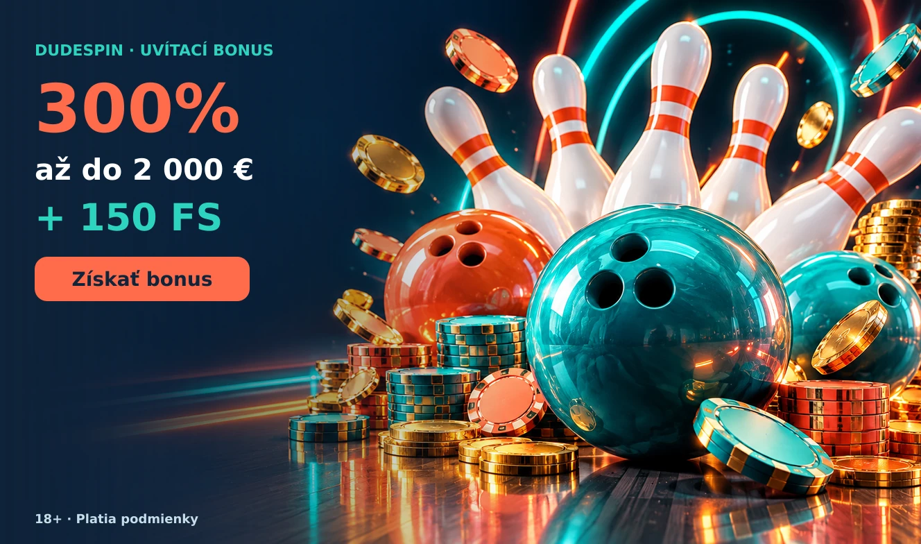 DudeSpin — uvítací bonus 300% až do 2 000 € + 150 free spinov
