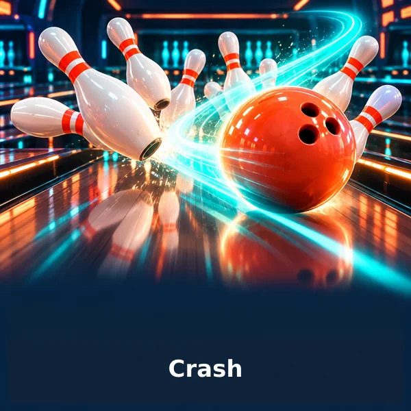 DudeSpin crash hra — bowlingový strike